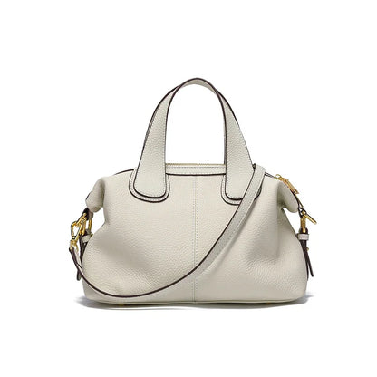 NELLY - Bolso Pequeño en cuero liso - Blanco - CARMEN VELVET