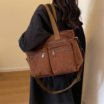 KATIA - Bolso Bandolera Grande en pana - CARMEN VELVET