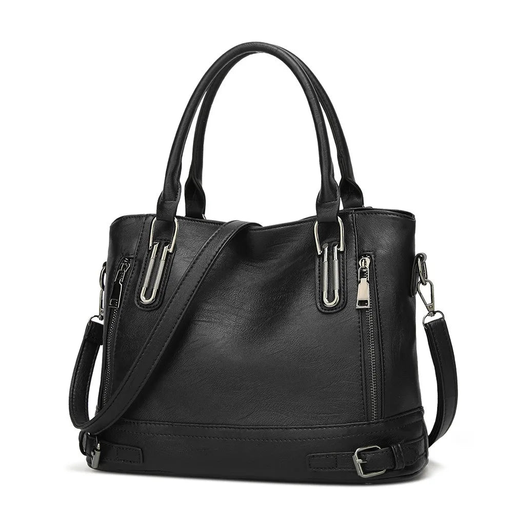 CLOTHILDE - Bolso Bandolera estilo retro - Negro - CARMEN VELVET