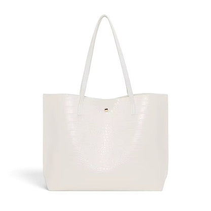 LARA - Bolso para el Día a Día de cuero granulado - Blanco - CARMEN VELVET