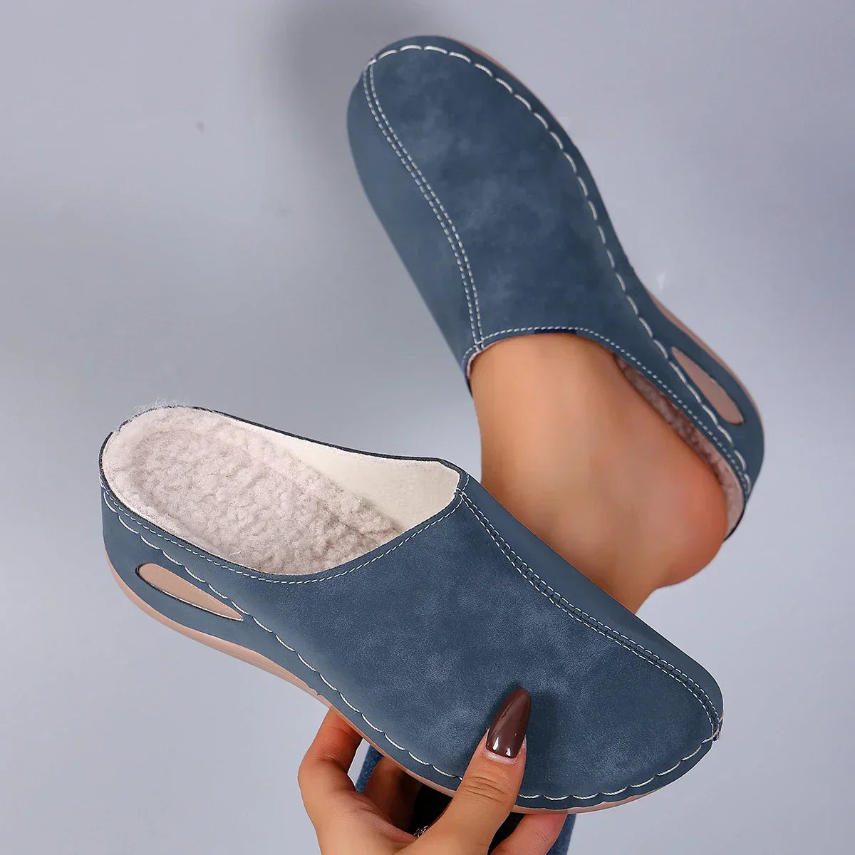 Kenzira - Zapatillas de confort ergonómico cálidas y de confort diario
