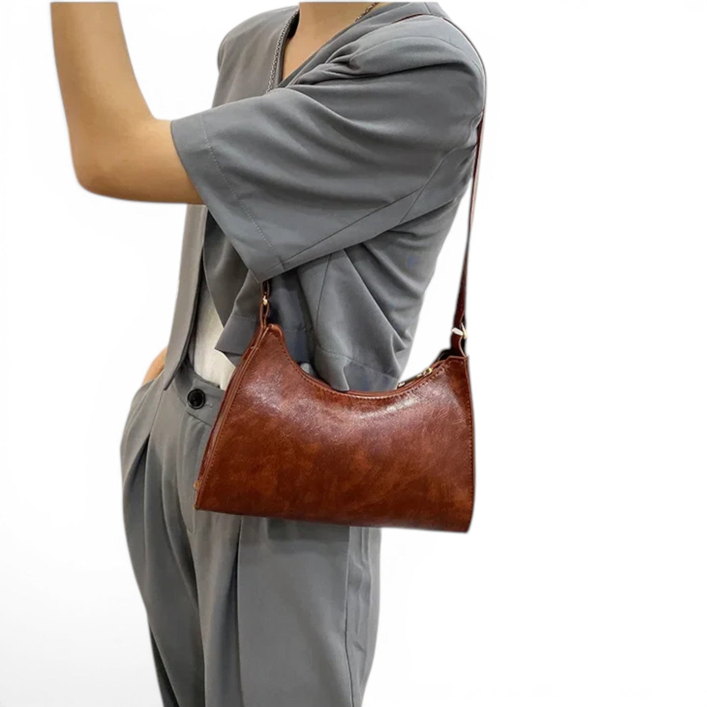 ÈVE - Bolso cuero resistente Vintage - CARMEN VELVET