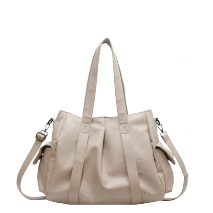 MÉLANIE - Bolso para el Día a Día espacioso en cuero suave - Beige - CARMEN VELVET