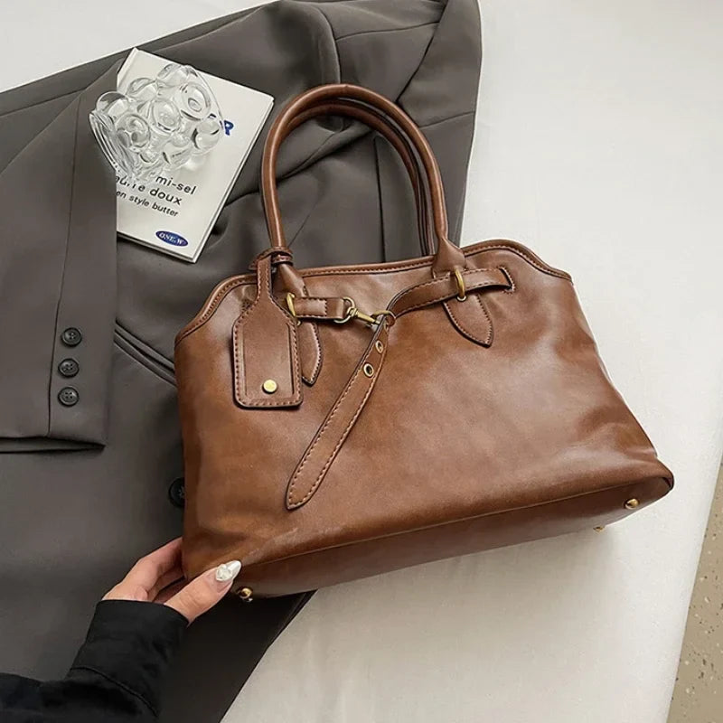 MALYA - Bolso Grande en cuero liso - CARMEN VELVET