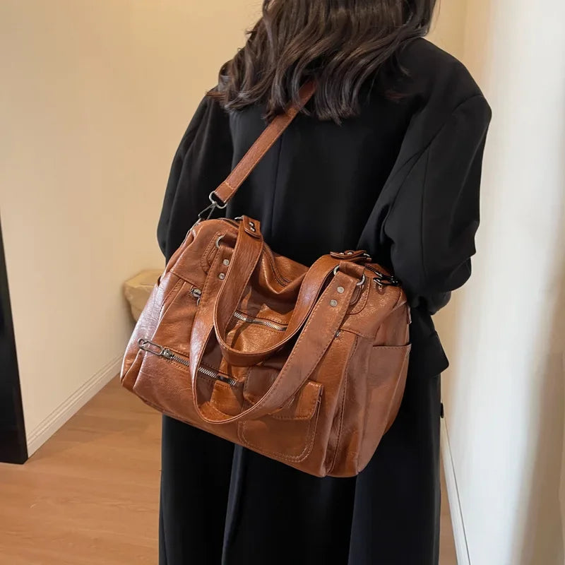 CHLOE - Bolso Bandolera de Cuero gran capacidad - CARMEN VELVET