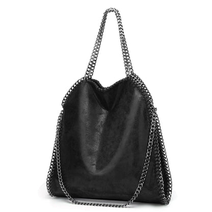 KONIE - Bolso en cuero suave con bandolera con cadena - CARMEN VELVET