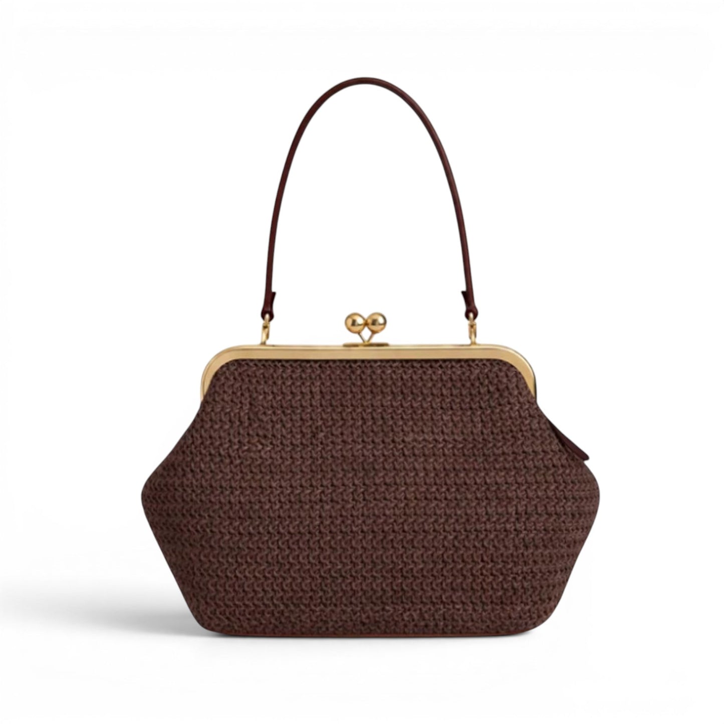 Soléane - Bolso Grande de mujer paja trenzada elegante - Marrón - CARMEN VELVET