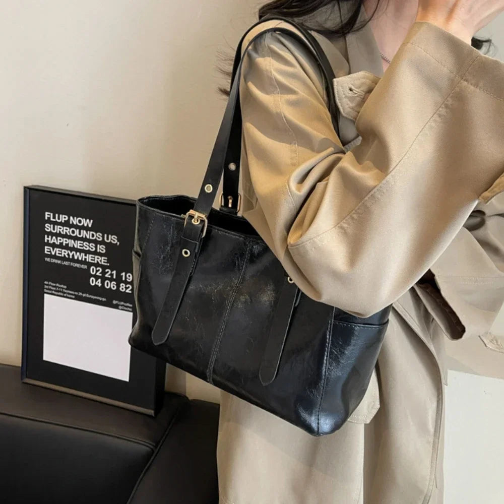 JAEWO - Bolso Tote en cuero Retro - CARMEN VELVET
