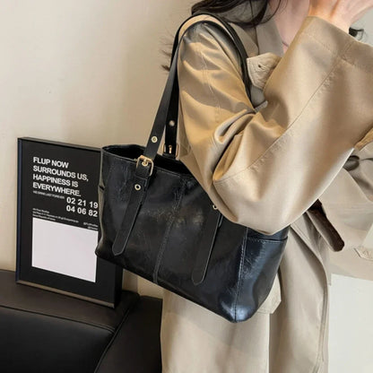 JAEWO - Bolso Tote en cuero Retro - CARMEN VELVET