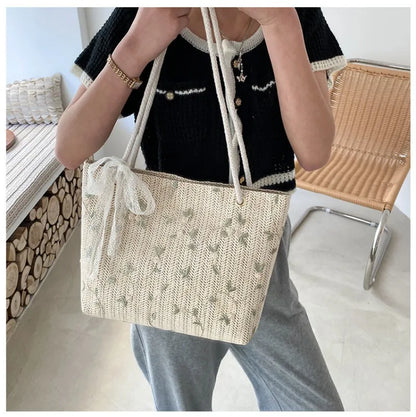 ANNA - Bolso Tote trenzado - CARMEN VELVET