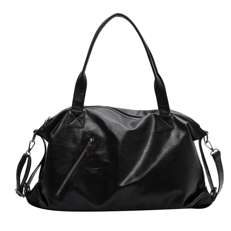 EMMA - Bolso para el Día a Día de cuero suave instituto - Negro - CARMEN VELVET