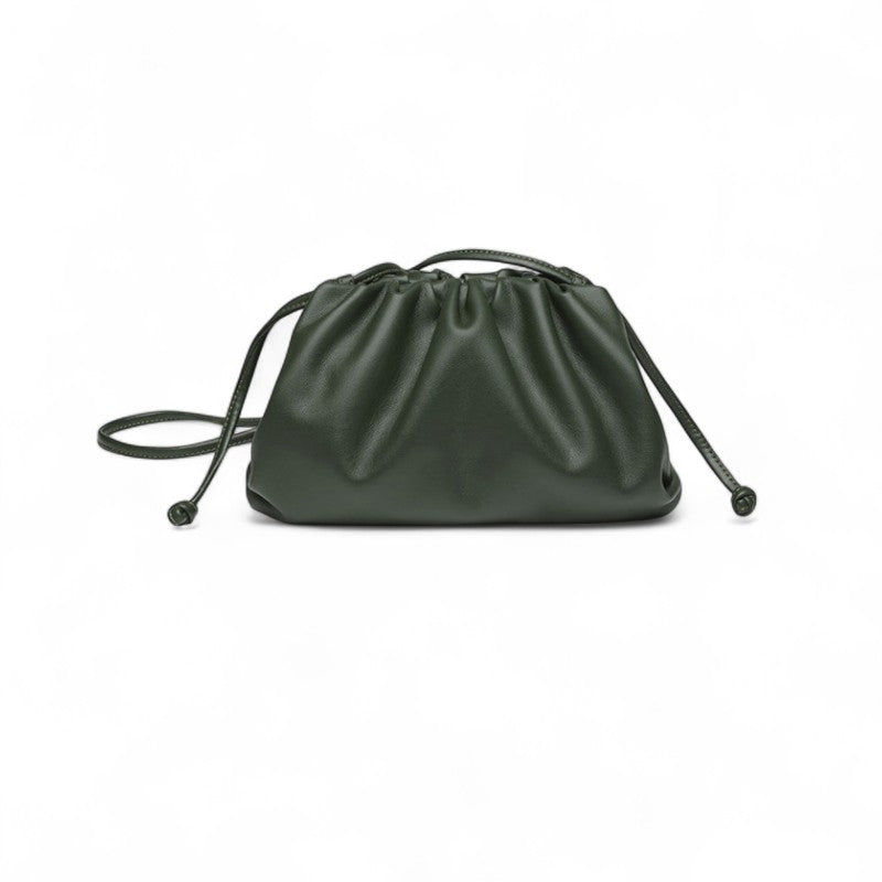 MILLY - Bolso Pequeño en cuero con bandolera - Verde - CARMEN VELVET