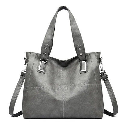 FUE - Bolso Bandolera para el Día a Día en cuero - Gris - CARMEN VELVET
