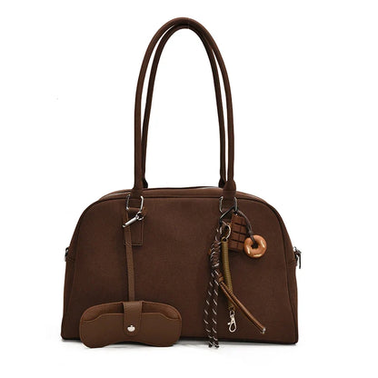 MARIA - Bolso Bandolera para el Día a Día en ante - Café - CARMEN VELVET