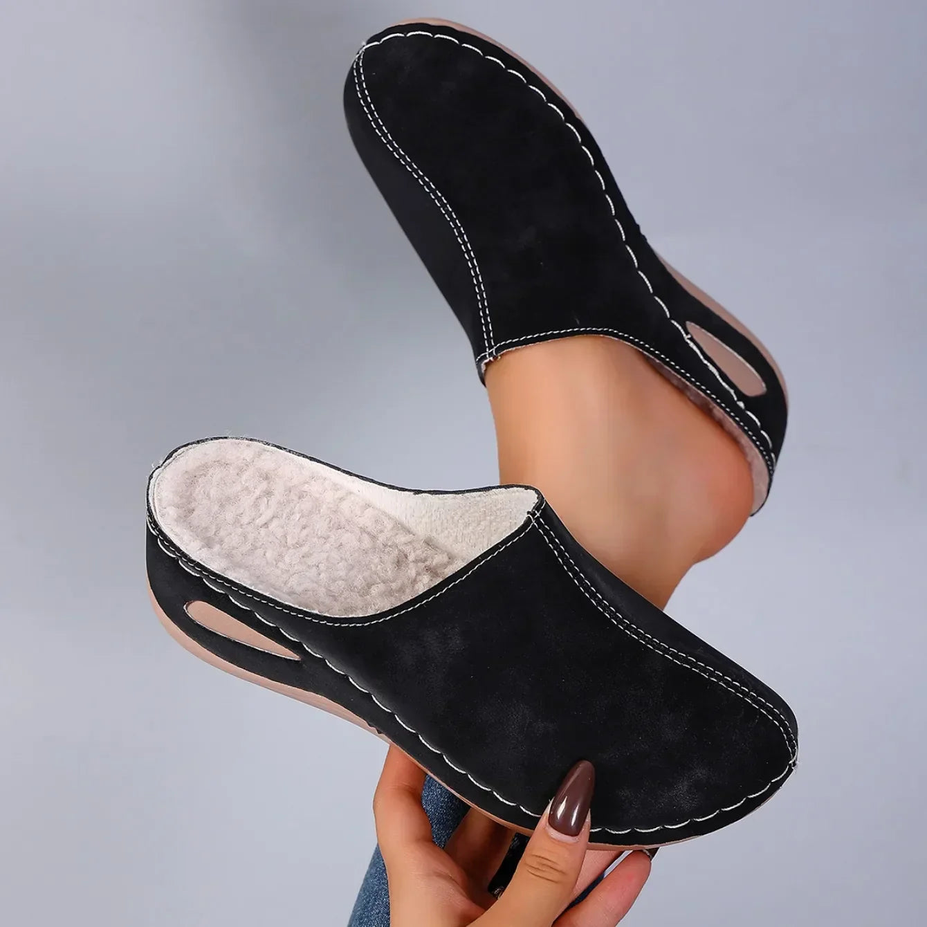 Kenzira - Zapatillas de confort ergonómico cálidas y de confort diario