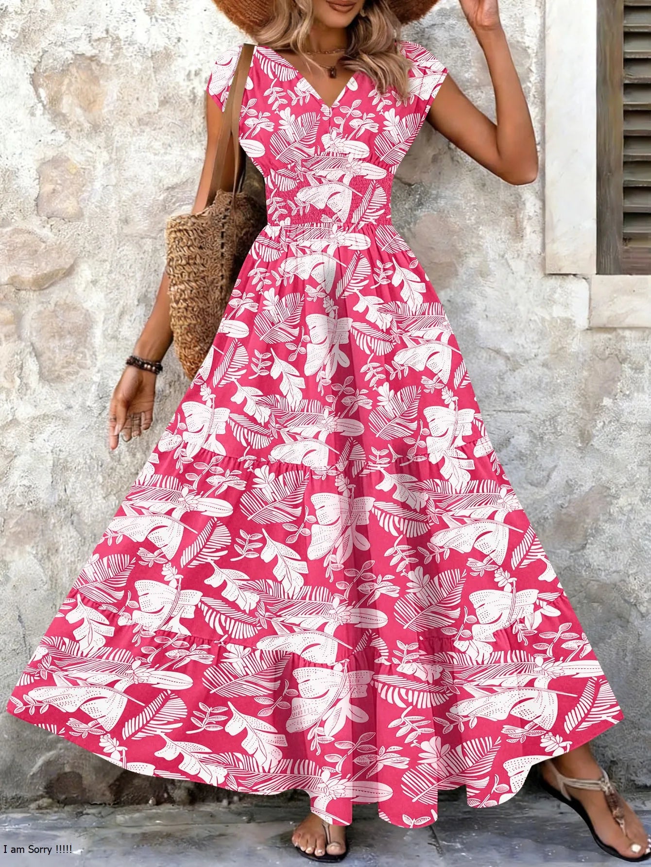 Lidia - Vestido largo barroco con escote de pico