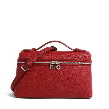 AMIA - Bolso Pequeño en cuero granulado - Rojo - CARMEN VELVET