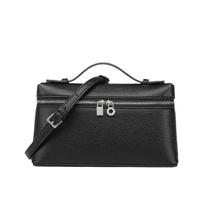 AMIA - Bolso Pequeño en cuero granulado - Negro - CARMEN VELVET