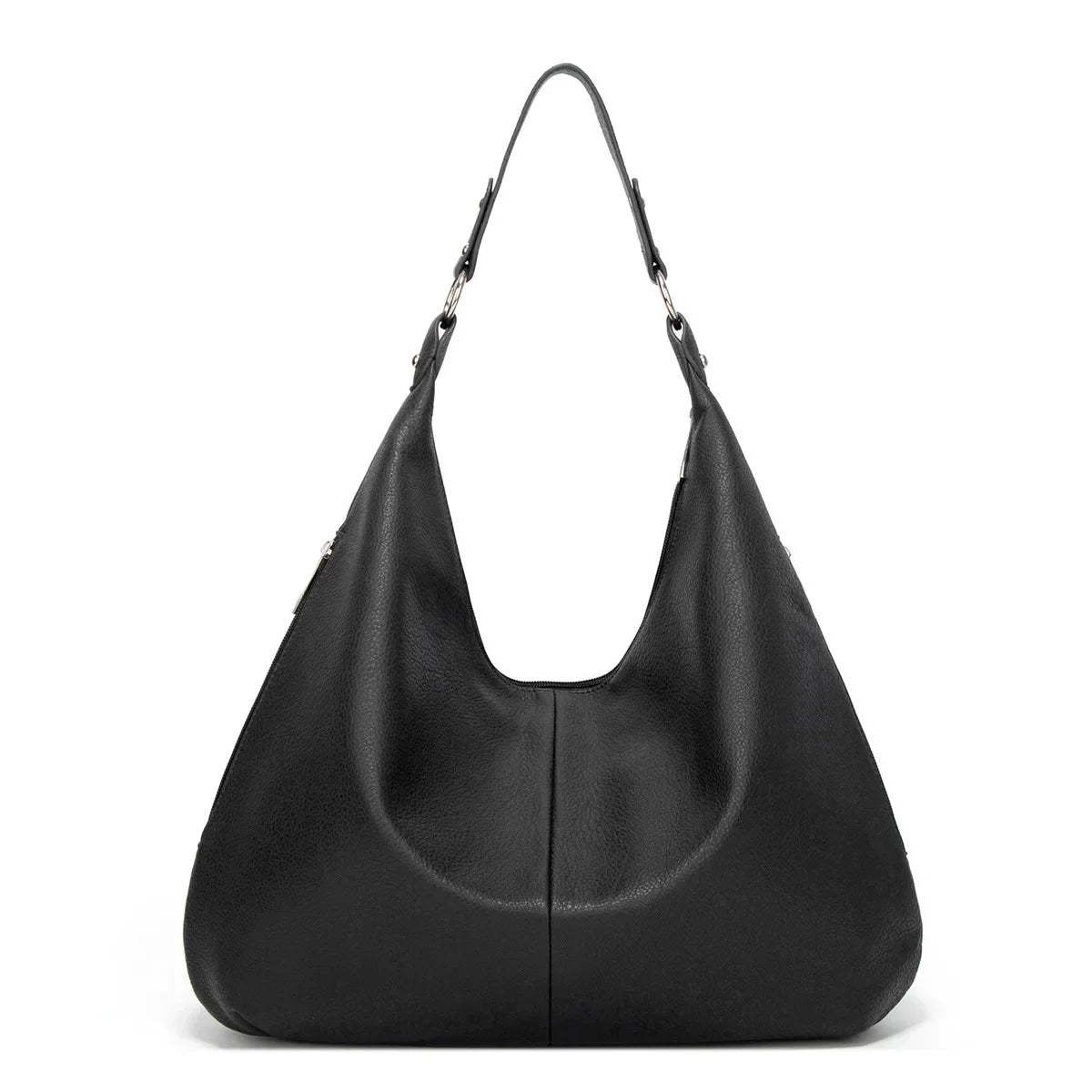 YELENA - Bolso Tote lujo en cuero suave - Negro - CARMEN VELVET