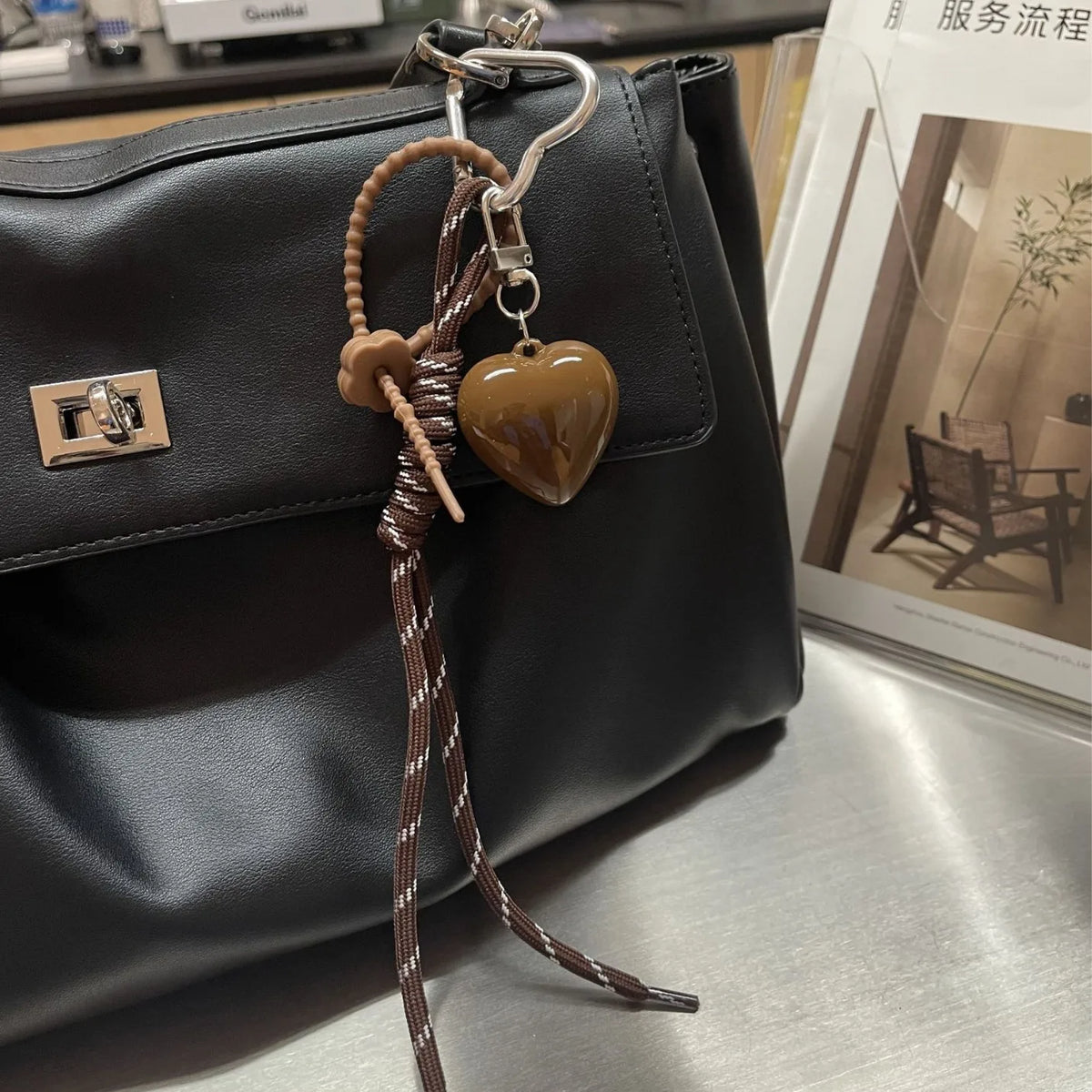 Porte-Clés en Coeur et Corde Tressée — image 2