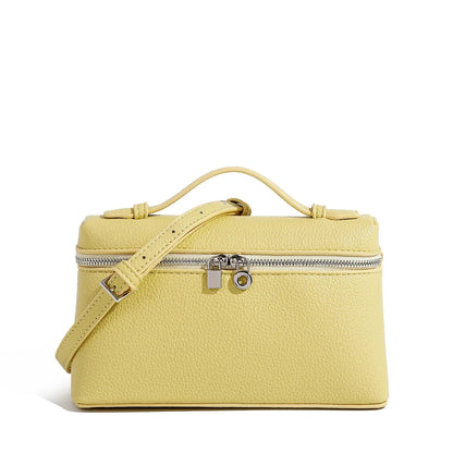 AMIA - Bolso Pequeño en cuero granulado - Amarillo - CARMEN VELVET