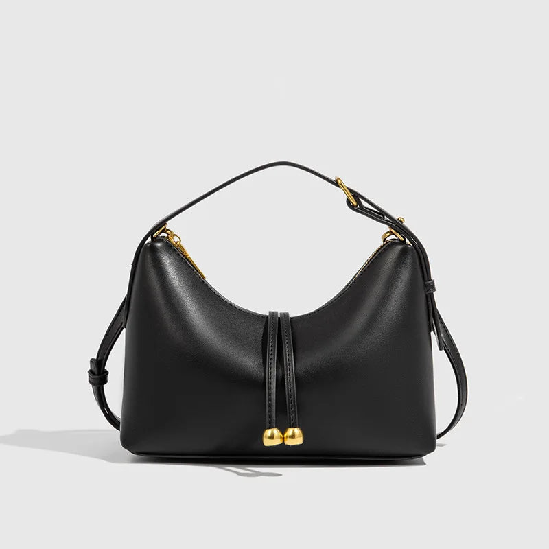 Laufey - Bolso Hobo de Mujer en cuero liso - CARMEN VELVET