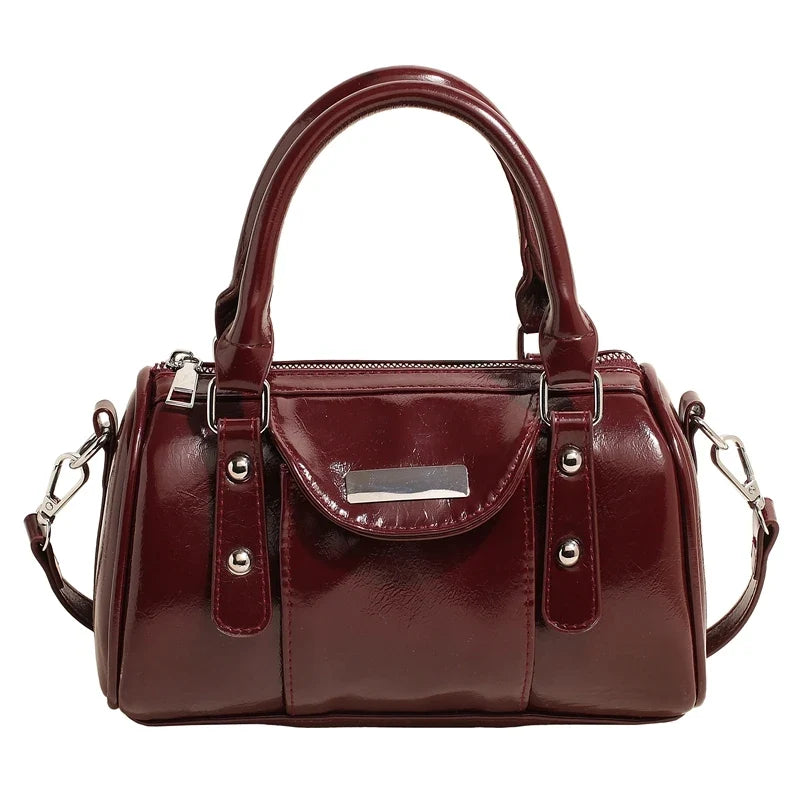 SANDY - Bolso en charol elegante - Burdeos - CARMEN VELVET