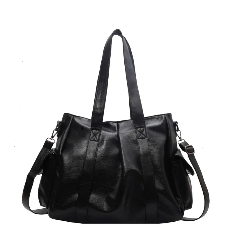 MÉLANIE - Bolso para el Día a Día espacioso en cuero suave - Negro - CARMEN VELVET