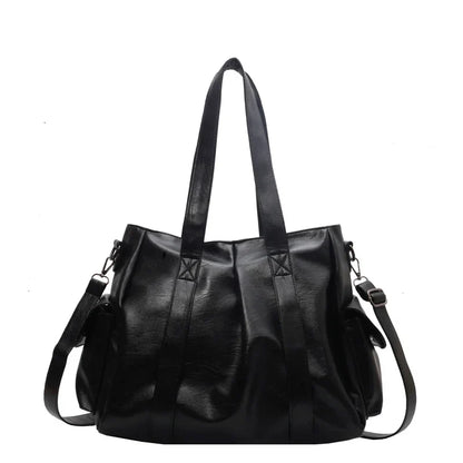 MÉLANIE - Bolso para el Día a Día espacioso en cuero suave - Negro - CARMEN VELVET