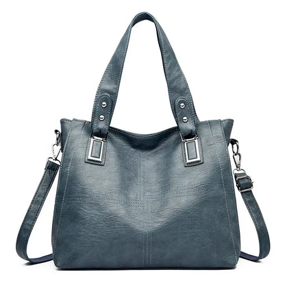 FUE - Bolso Bandolera para el Día a Día en cuero - Azul - CARMEN VELVET