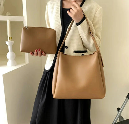 SACHA - Bolso Bandolera en cuero liso con clutch cartera - CARMEN VELVET