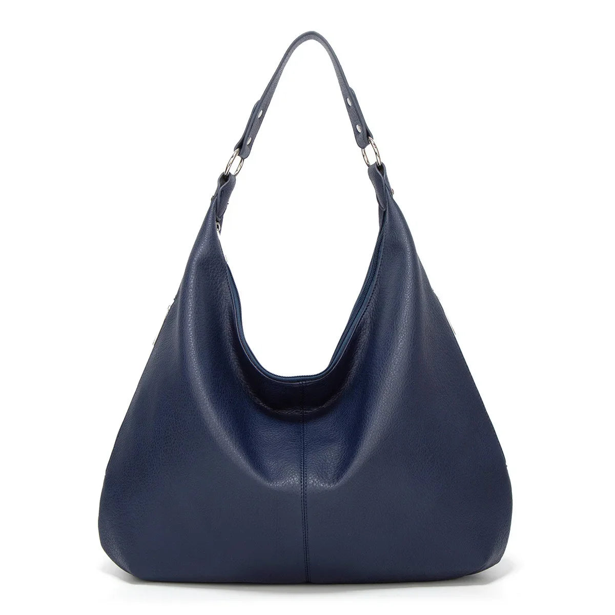 YELENA - Bolso Tote lujo en cuero suave - Azul - CARMEN VELVET
