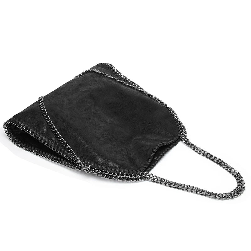 KONIE - Bolso en cuero suave con bandolera con cadena - CARMEN VELVET