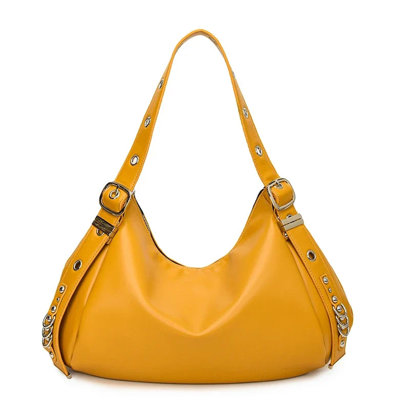VIVA - Bolso para el Día a Día elegante en cuero - Amarillo - CARMEN VELVET