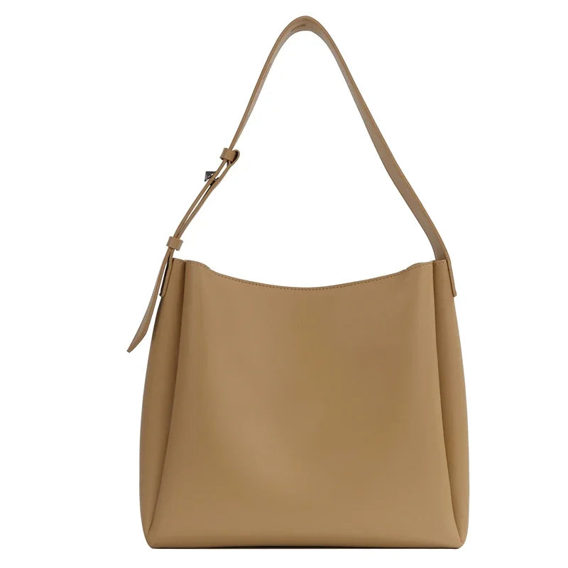 SACHA - Bolso Bandolera en cuero liso con clutch cartera - Caqui - CARMEN VELVET