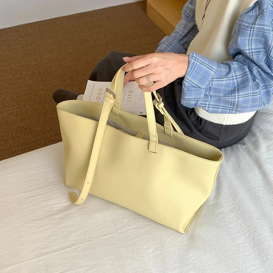 EDEN - Bolso Grande en cuero liso - CARMEN VELVET