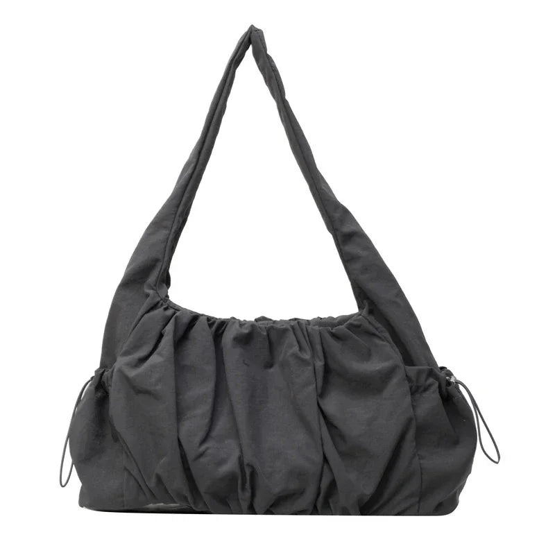 OPHELIA - Bolso en tejido con cierre de cremallera - Gris - CARMEN VELVET