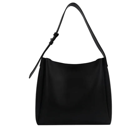 SACHA - Bolso Bandolera en cuero liso con clutch cartera - Negro - CARMEN VELVET