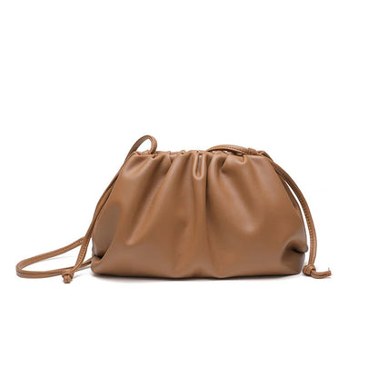MILLY - Bolso Pequeño en cuero con bandolera - Marrón - CARMEN VELVET