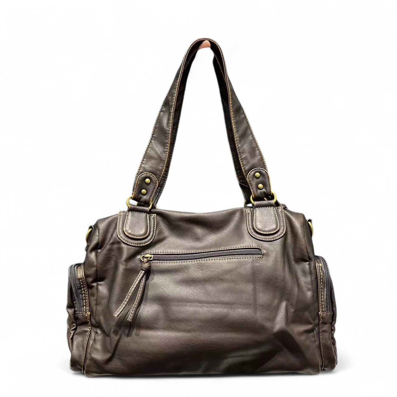 LILIA - Bolso en cuero Vintage multibolsillos - CARMEN VELVET