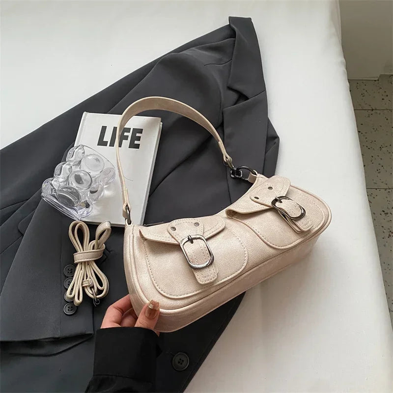 THAIS - Bolso Pequeño Vintage - Beige - CARMEN VELVET