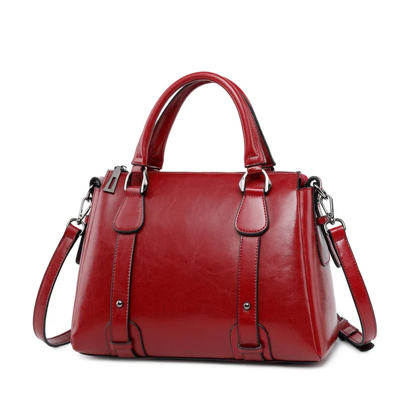KORE - Bolso en cuero con bandolera - Rojo - CARMEN VELVET