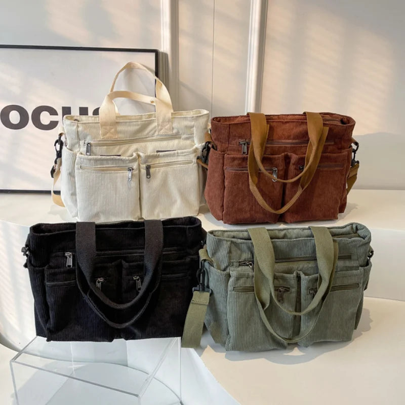 KATIA - Bolso Bandolera Grande en pana - CARMEN VELVET
