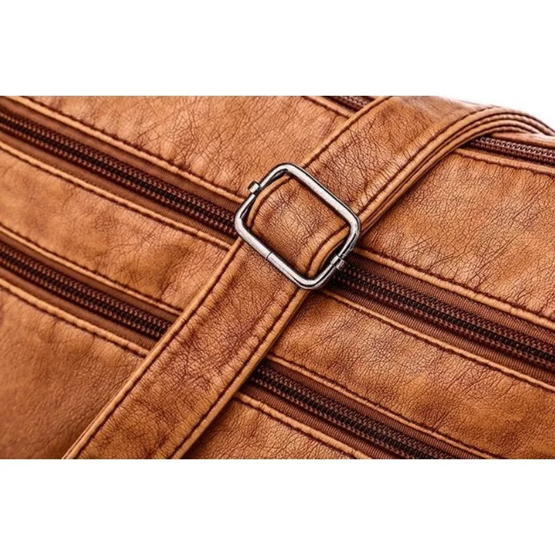 VANILLE - Bolso multibolsillos en bandolera en cuero - CARMEN VELVET