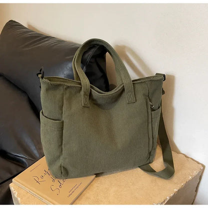 WILLA - Bolso Grande de día a día en pana - CARMEN VELVET