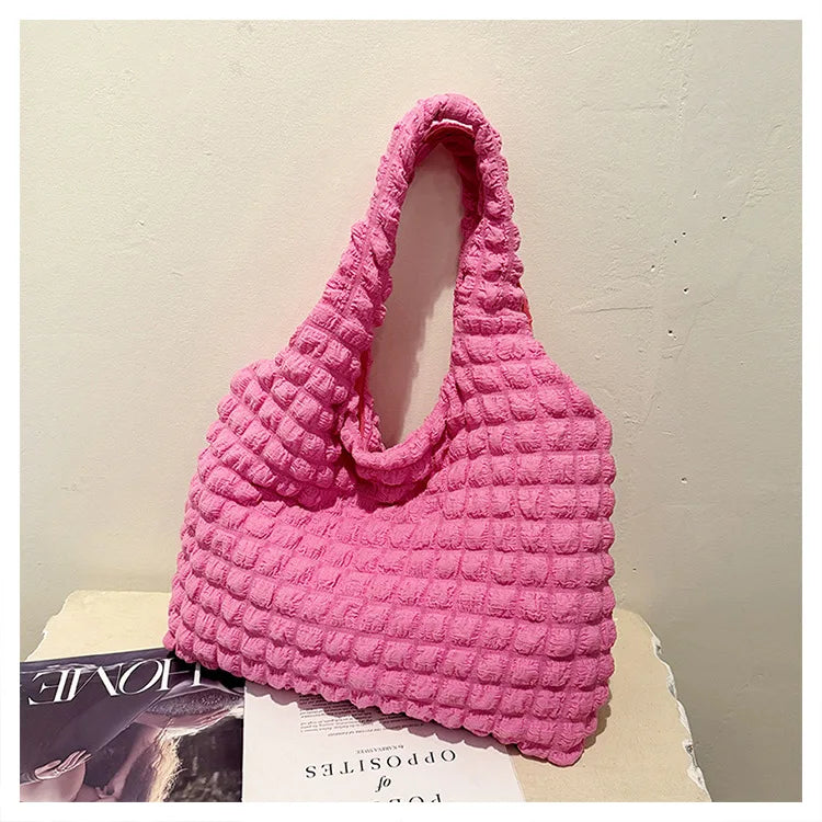 ILANA - Bolso Grande acolchado - Rosa - CARMEN VELVET