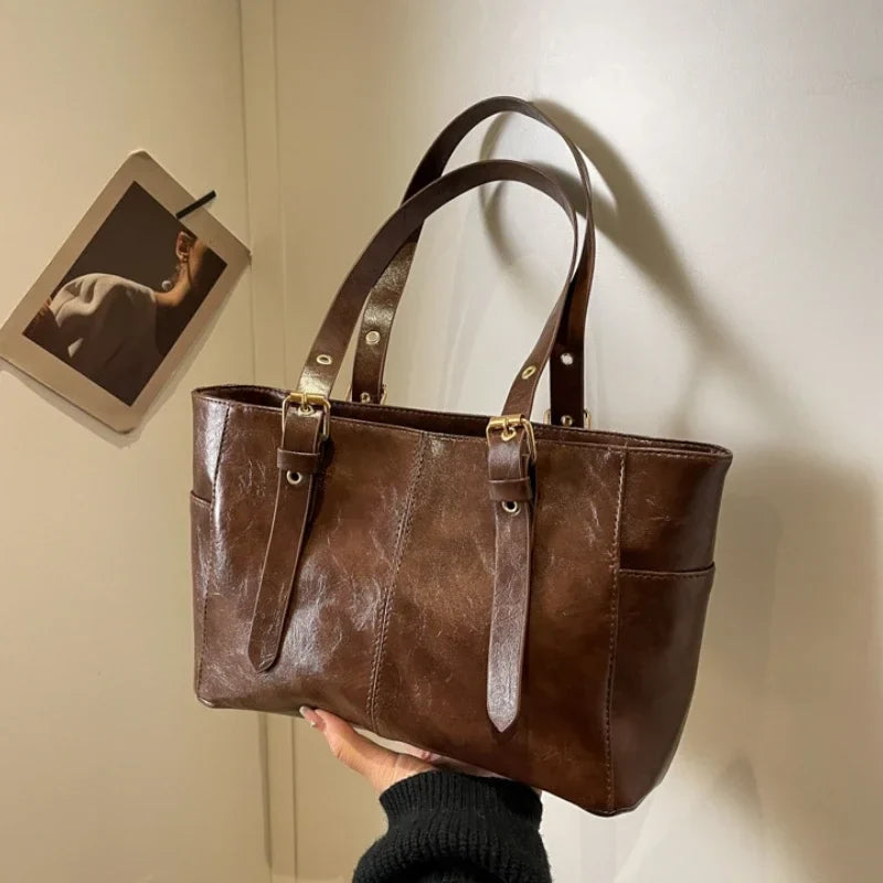 JAEWO - Bolso Tote en cuero Retro - CARMEN VELVET