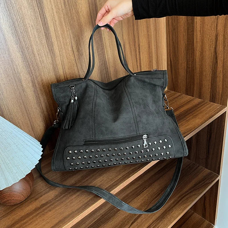 CLIA - Bolso para el Día a Día retro con bandolera - Negro - CARMEN VELVET