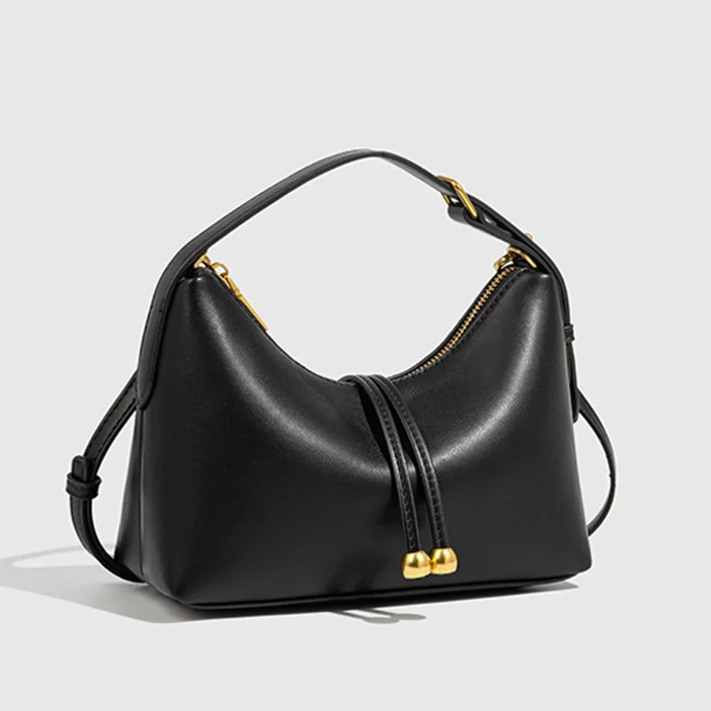 Laufey - Bolso Hobo de Mujer en cuero liso - CARMEN VELVET