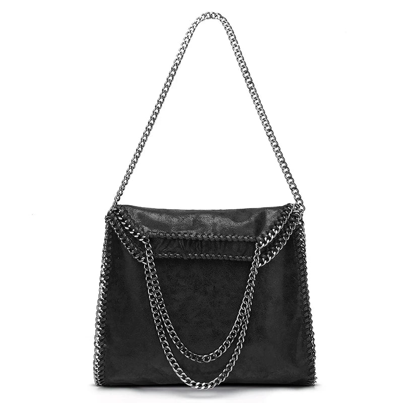 KONIE - Bolso en cuero suave con bandolera con cadena - CARMEN VELVET